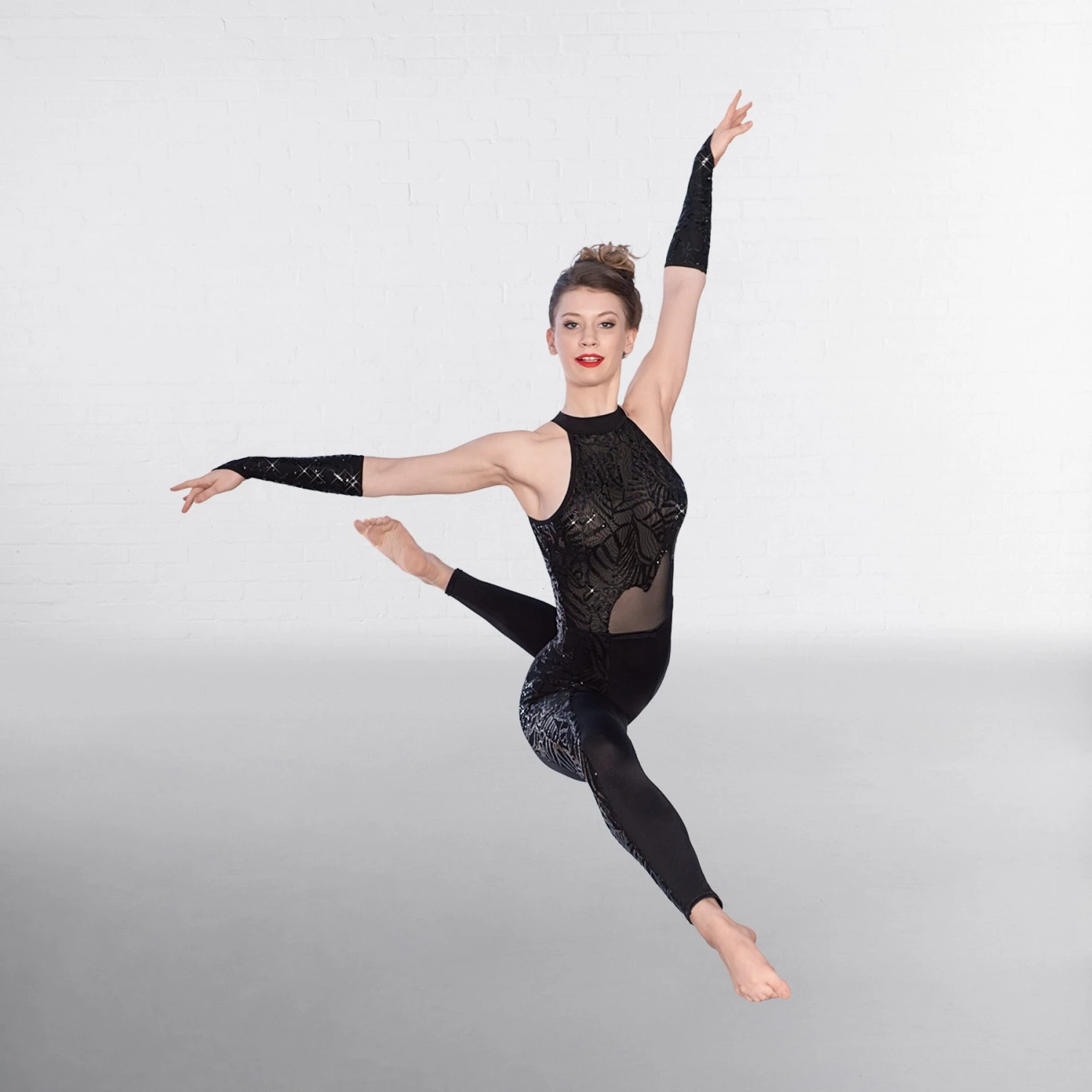 1st Postion Combinaison Pailletée à Flammes Avec Dos En Trou De Serrure – Image 6