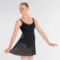 Bloch « Emerge » Robe Noire En Maillage