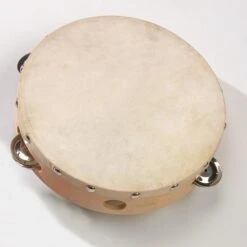 Tambourin En Peau Naturelle Diamètre 20 Cm