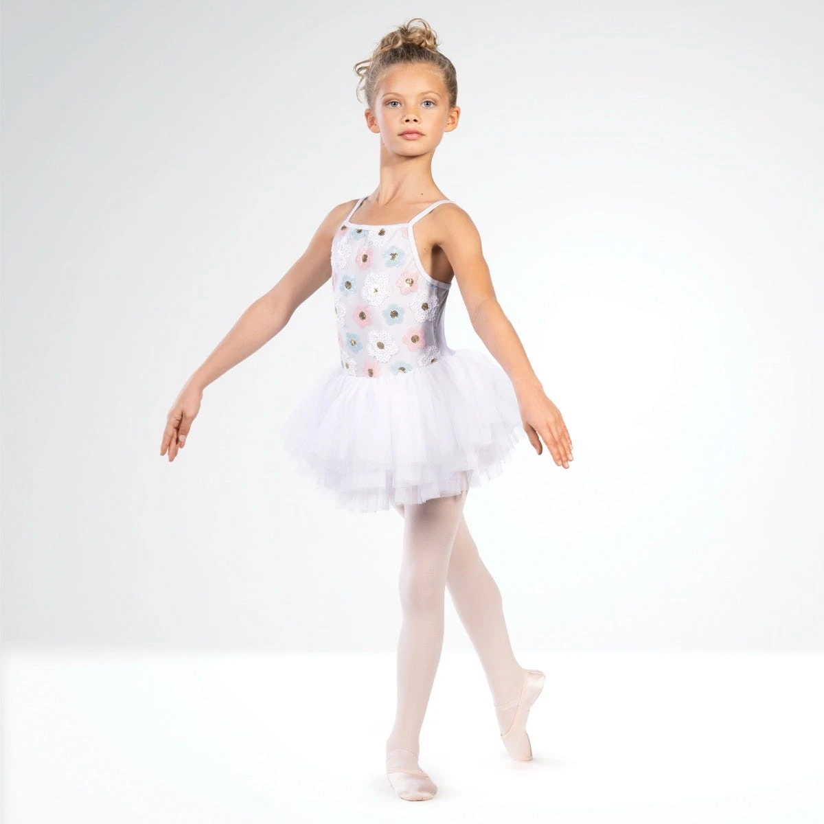 1st Position Floral Sequin Motif Ballet Dress – Image 3