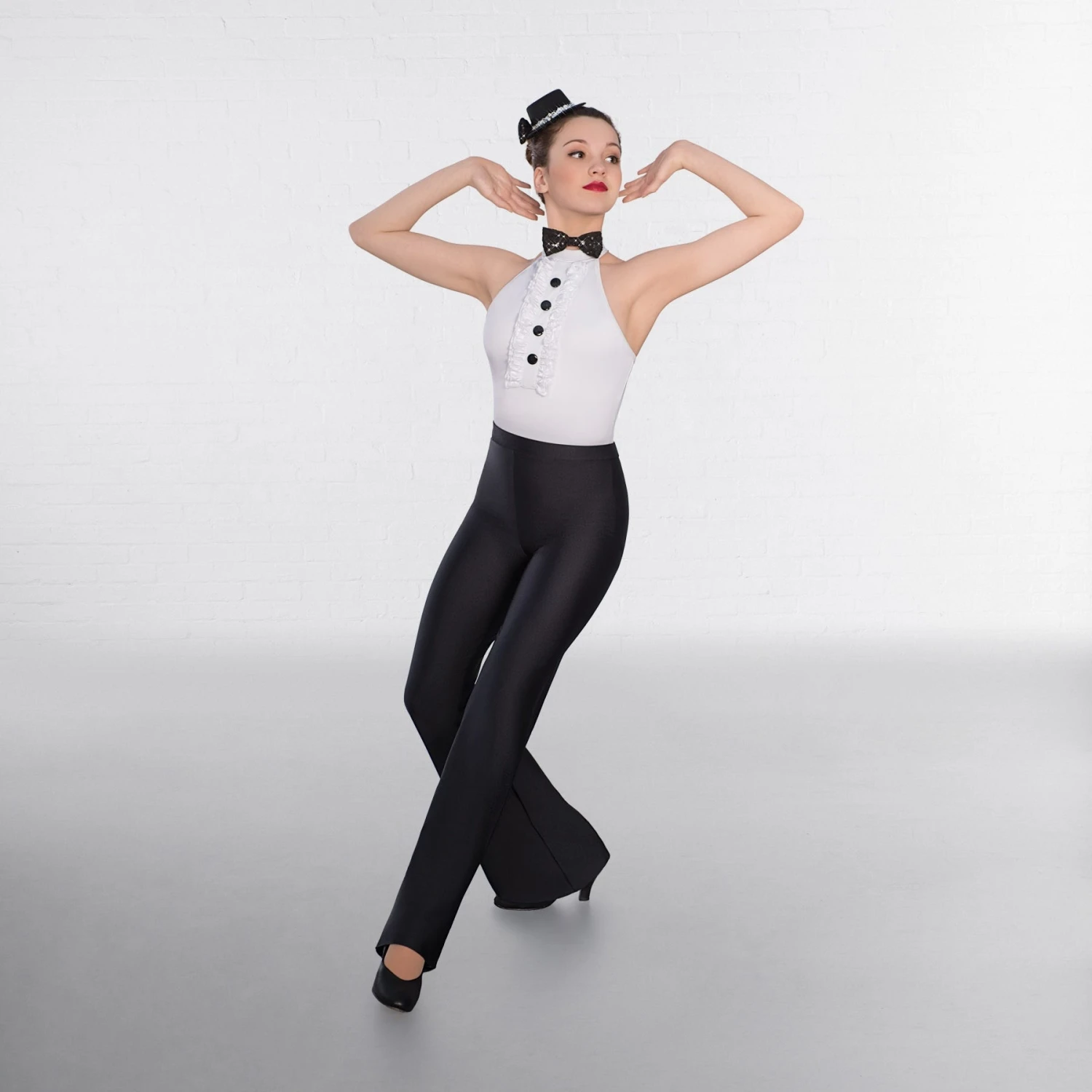 1st Position Justaucorps Froncé Avec Boutons Et Noeud Papillon Intégré