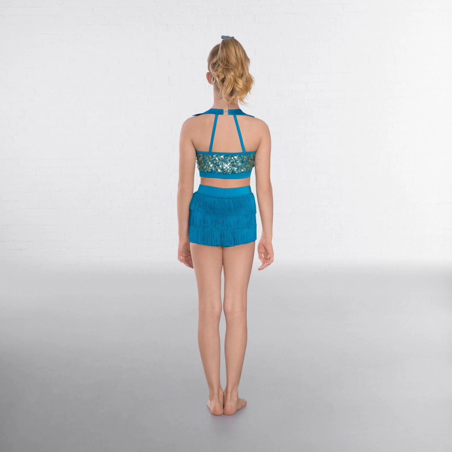 1st Position Veste à Col Avec Short à Franges – Image 2