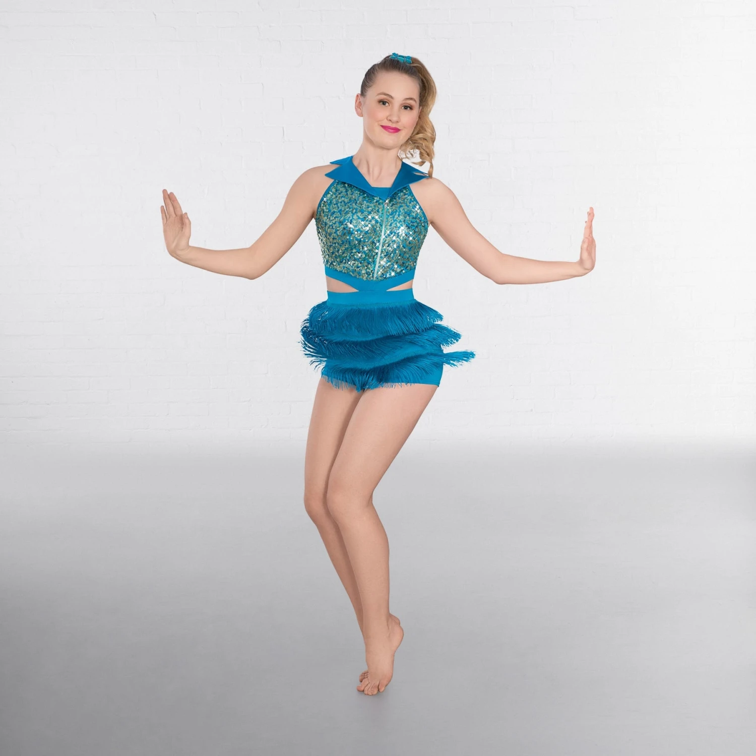 1st Position Veste à Col Avec Short à Franges