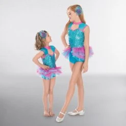 1st Position Combinaison Multi Tons Paillettée Avec Jupe à Volants