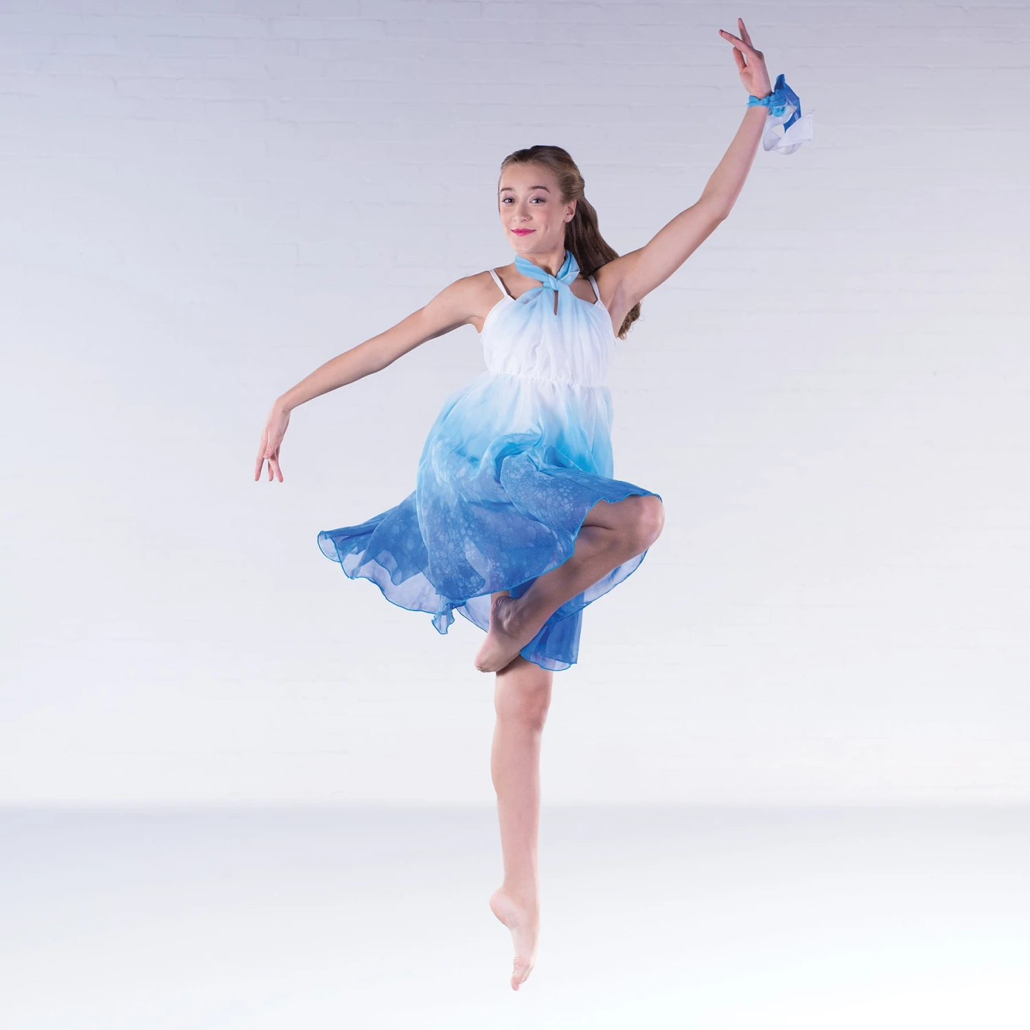 1st Position Robe Lyrique Blanche/Bleue