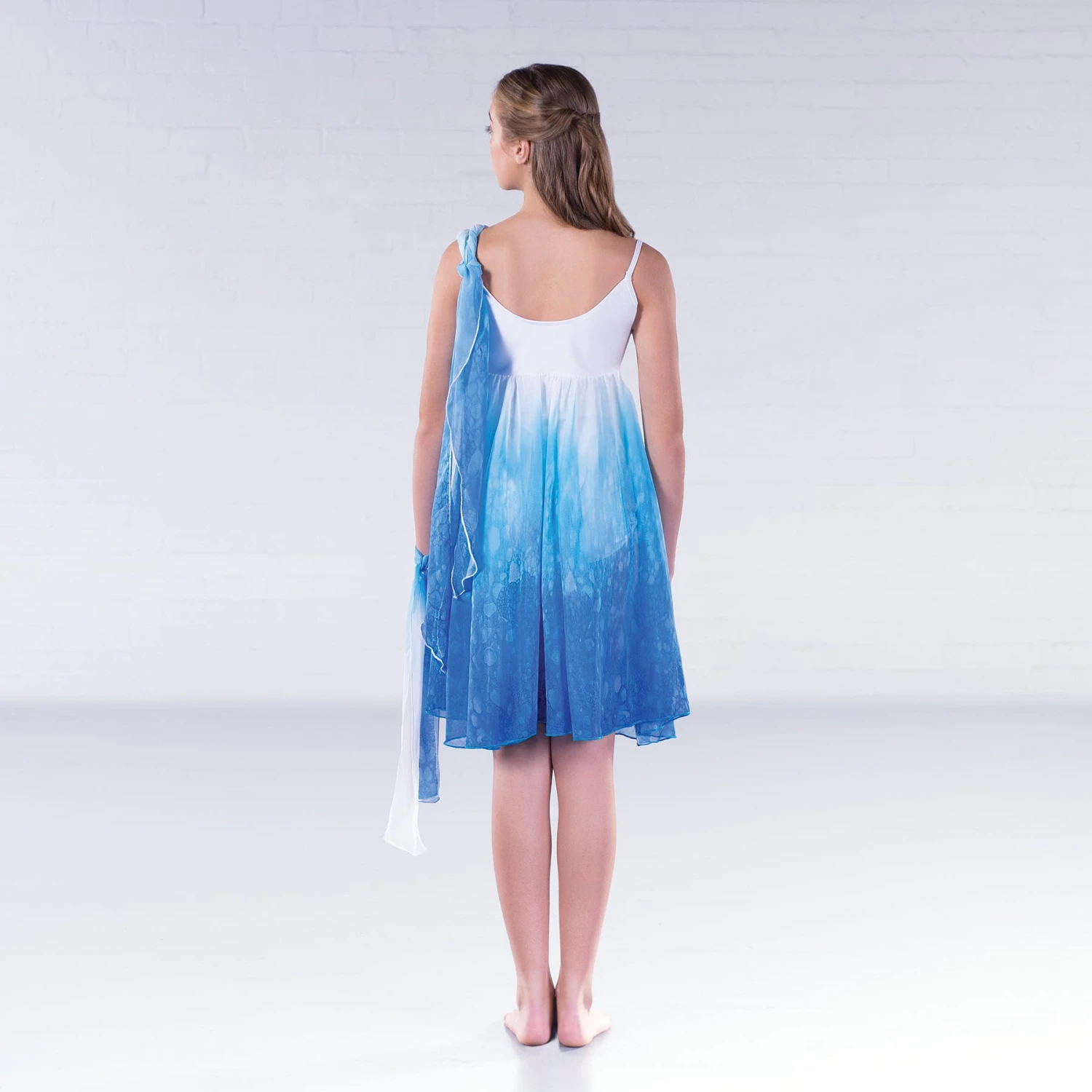 1st Position Robe Lyrique Blanche/Bleue – Image 3