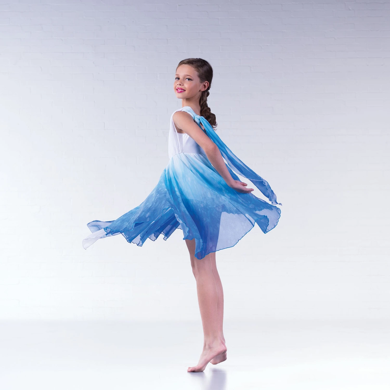 1st Position Robe Lyrique Blanche/Bleue – Image 5