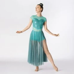 1st Position Robe Lyrique En Dentelle Et Paillettes à Encolure Sweetheart