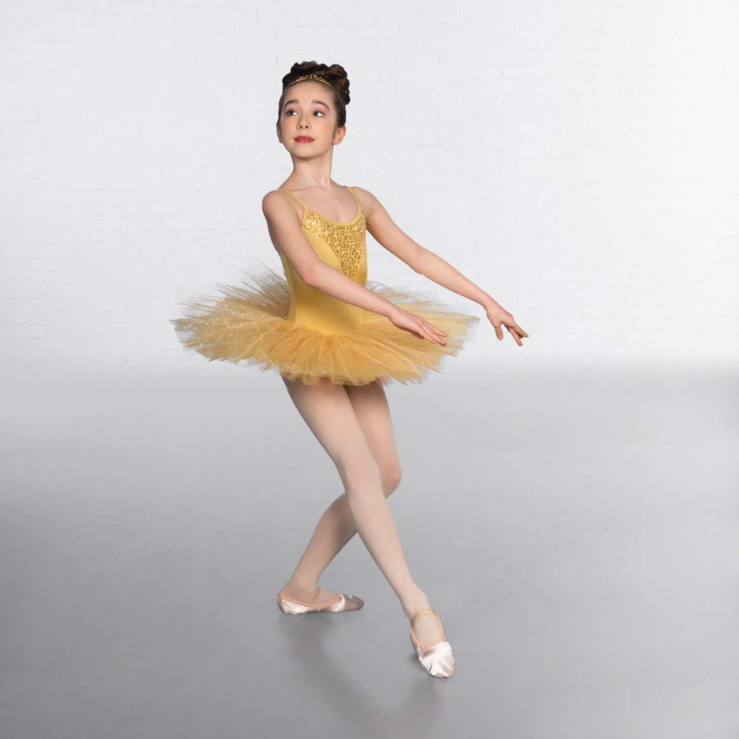 1st Position Tutu Strass Et Paillettes Doré – Image 3