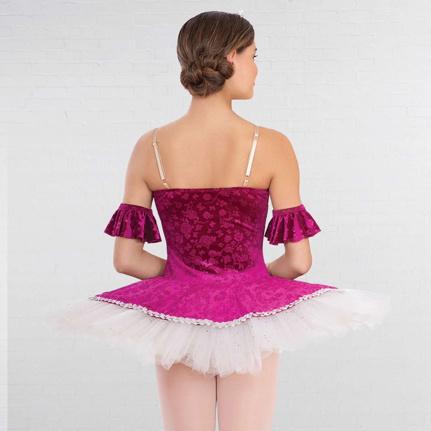 1st Position Tutu En Velour Prune Avec Jupe En Tulle Paillettée – Image 3