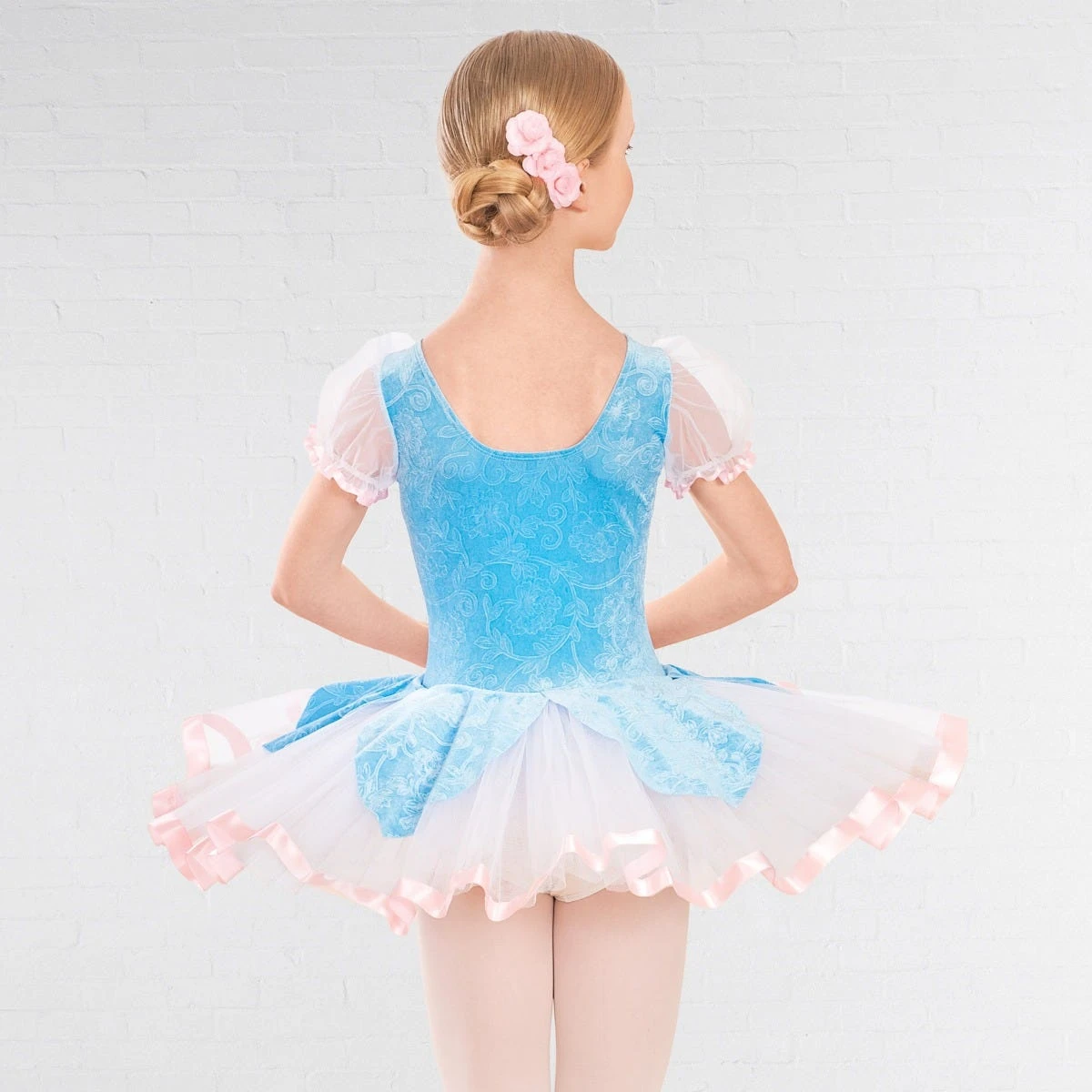 1st Position Tutu Avec Corsage Bleu Floral Et Ruban â Image 3