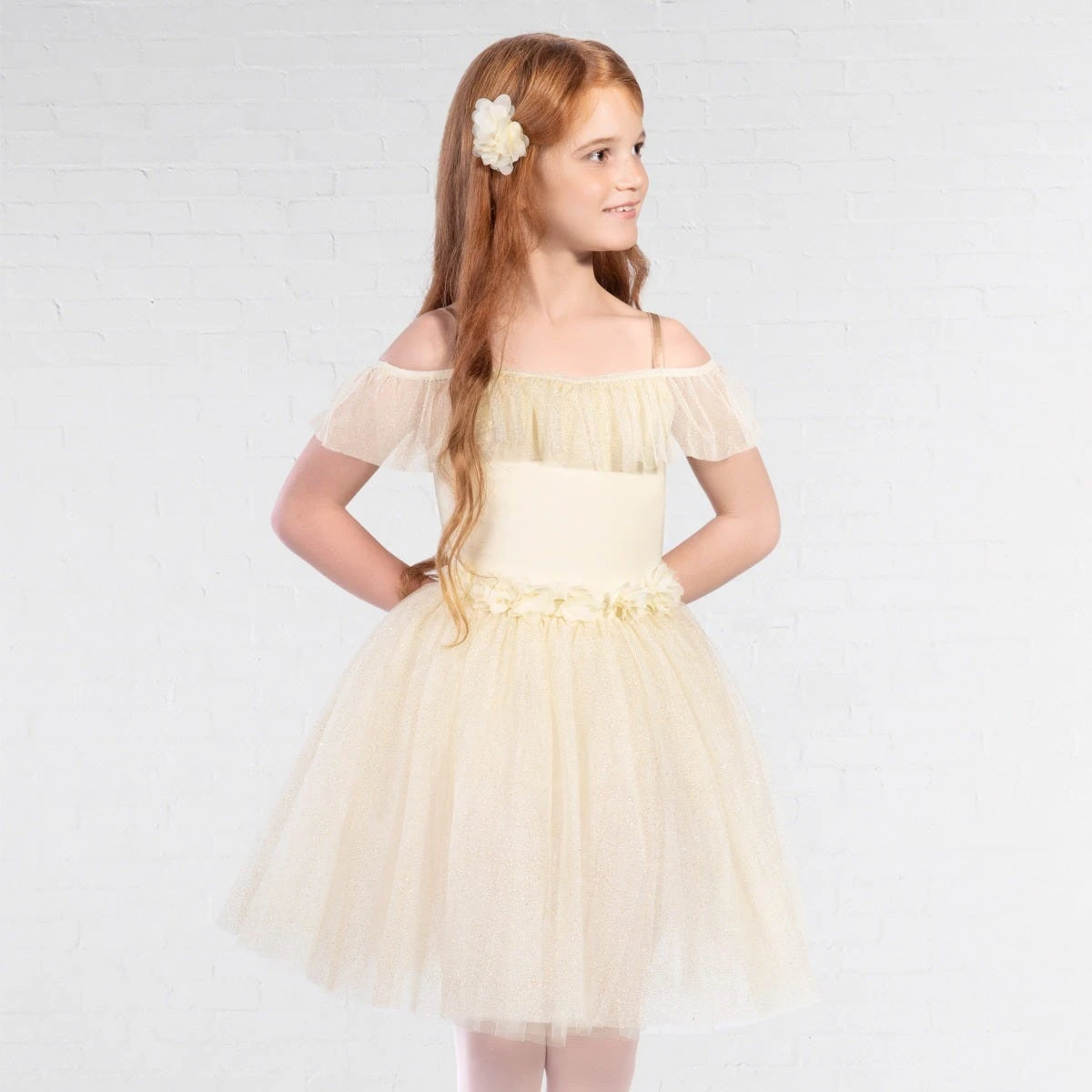 1st Position Romantic Tutu With Flowers And Glitter Net Skirt – Image 5