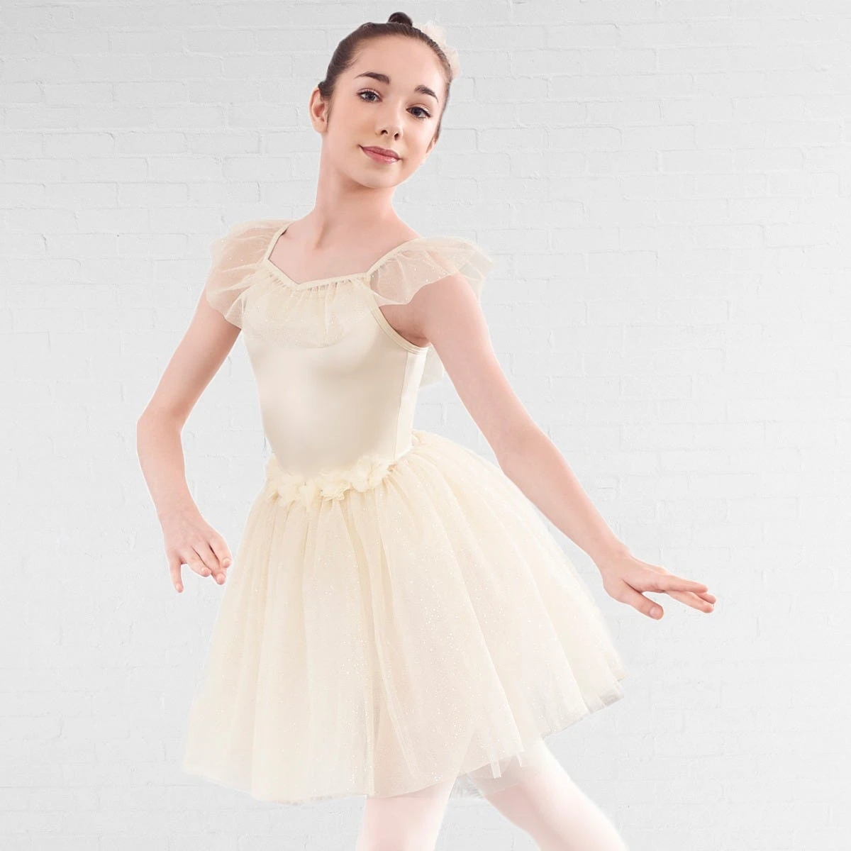 1st Position Romantic Tutu With Flowers And Glitter Net Skirt – Image 6