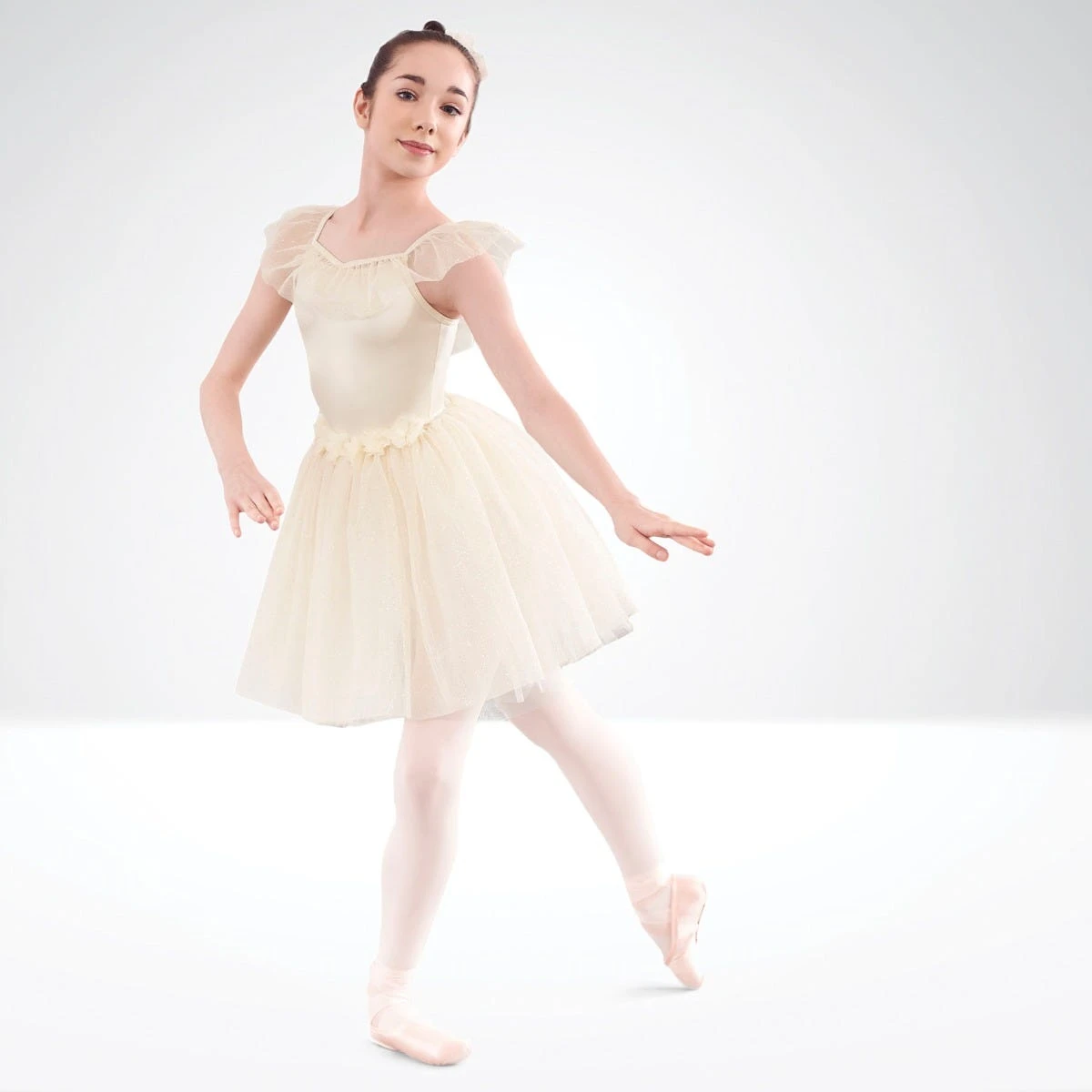 1st Position Romantic Tutu With Flowers And Glitter Net Skirt – Image 7