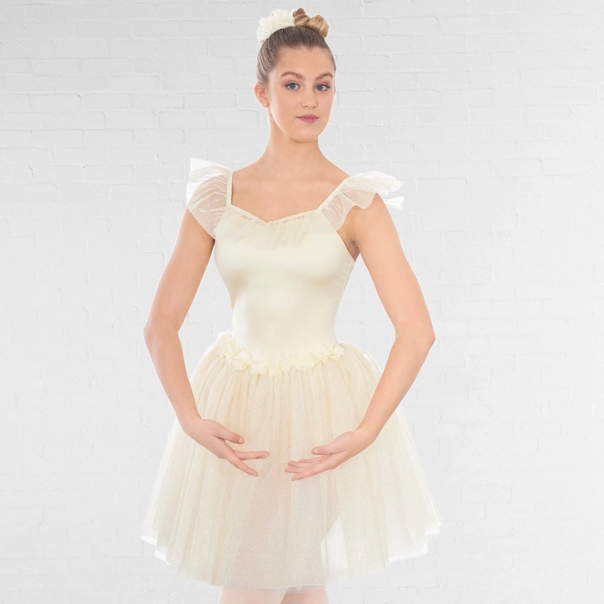 1st Position Romantic Tutu With Flowers And Glitter Net Skirt – Image 9