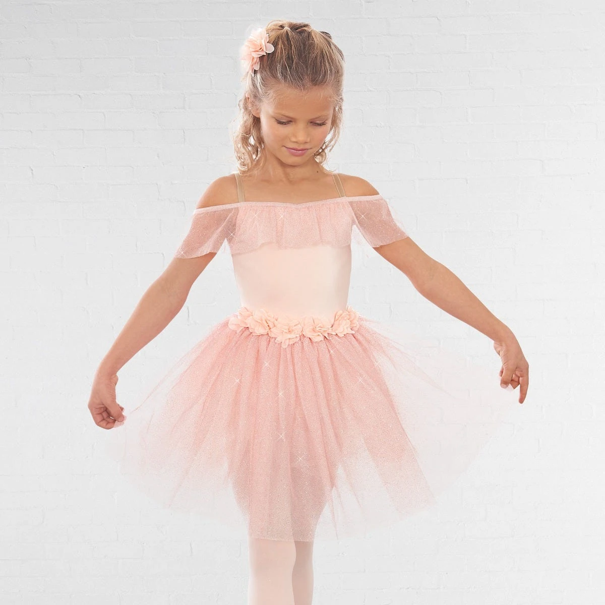 1st Position Romantic Tutu With Flowers And Glitter Net Skirt – Image 3