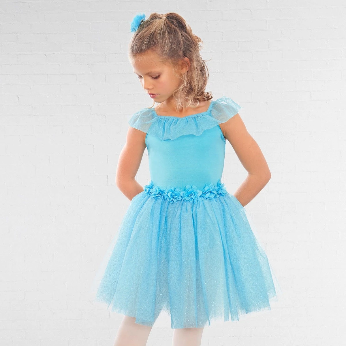 1st Position Romantic Tutu With Flowers And Glitter Net Skirt – Image 10