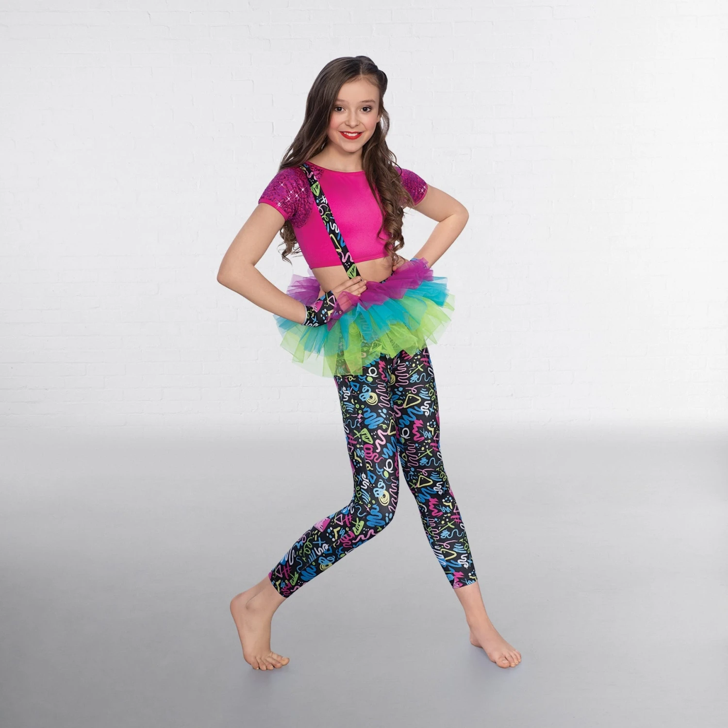 1st Position Haut Et Legging Imprimés Avec Tutu Séparé – Image 2