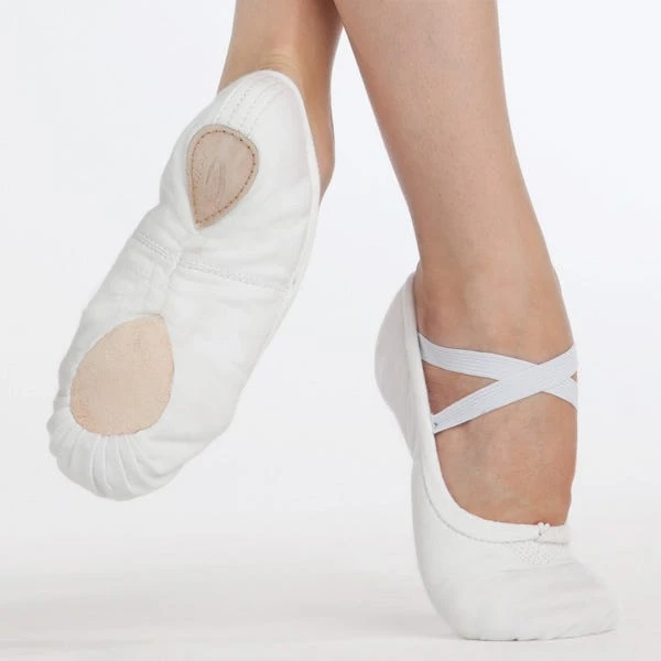 Chaussons De Ballet Blancs En Toile Capezio Pro