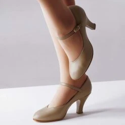 Capezio Theatrical Footlight™ Chaussures En Cuir Beige