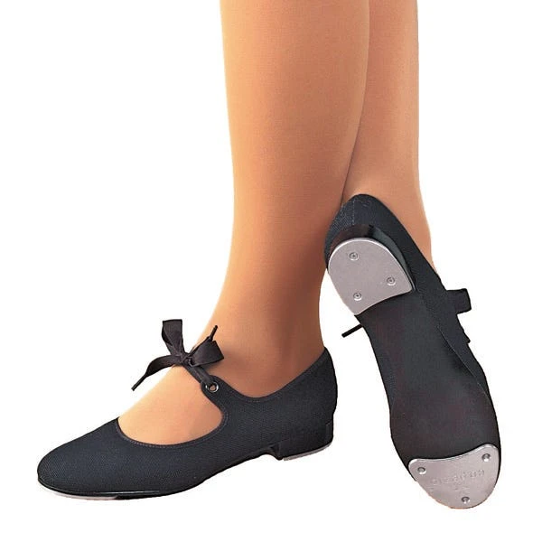 Capezio «Jr. Tyette™ » Chaussures De Claquettes En Toile Noire