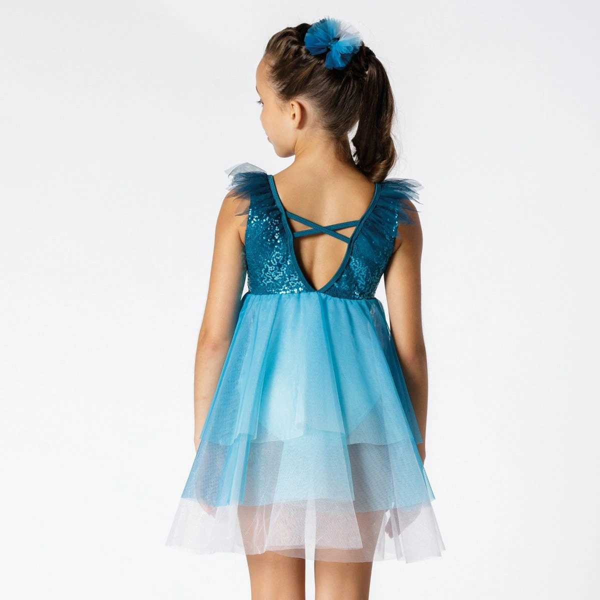 1st Position Sequinned Ombré Frill Dress – Image 2