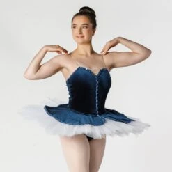 1st Position Tutu Péplum En Velours Avec Bordure à Sequins