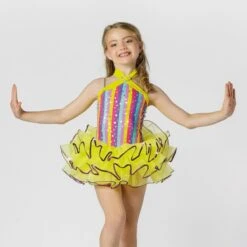 1st Position Tutu Multicolore à Col Noué