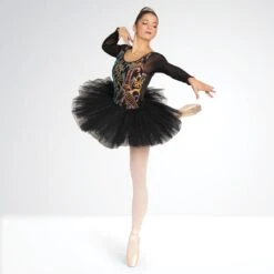 1st Position Tutu à Paillettes à Manches Longues En Maille