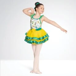 1st Position Robe Imprimée Papillon Avec Garniture De Ruban