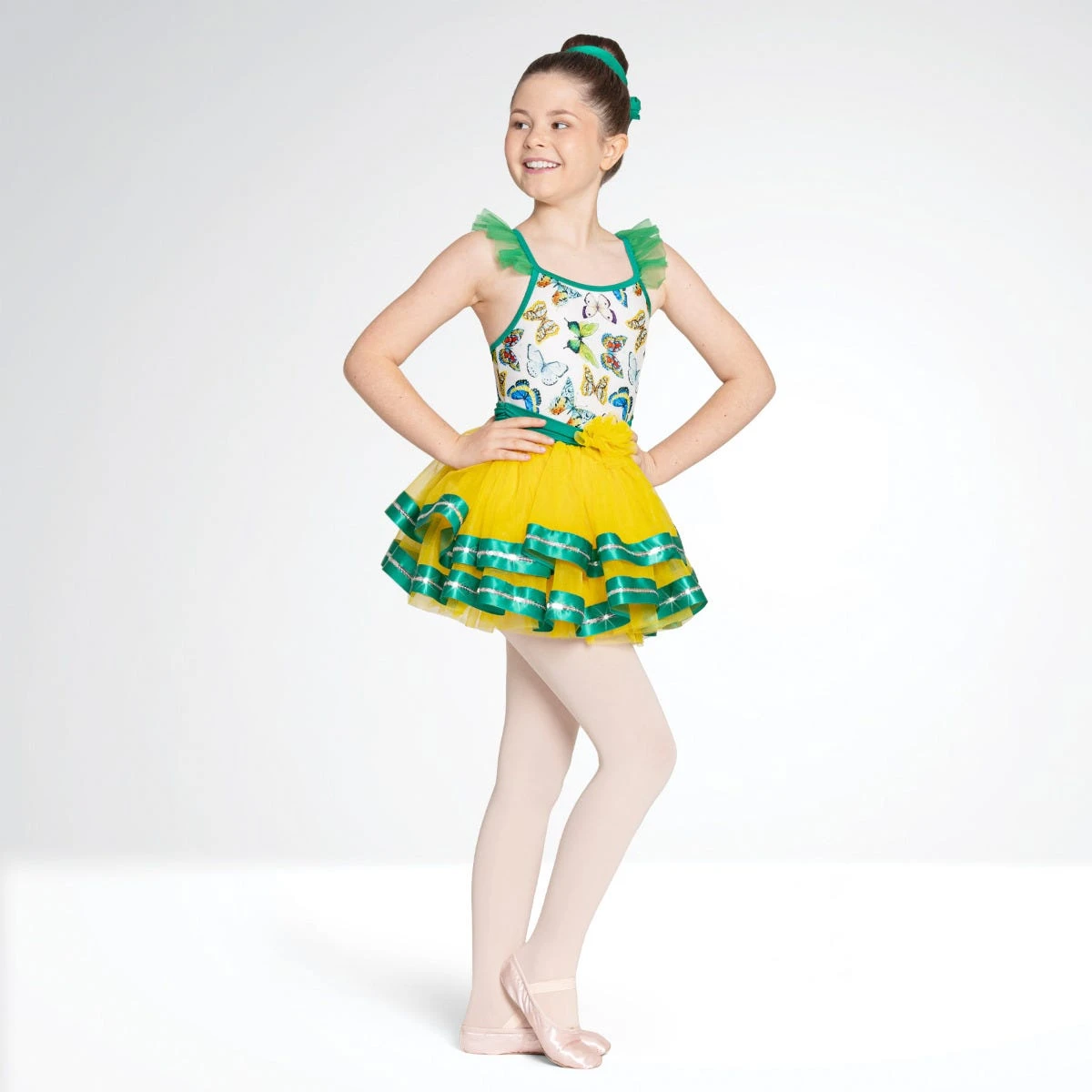 1st Position Robe Imprimée Papillon Avec Garniture De Ruban – Image 4