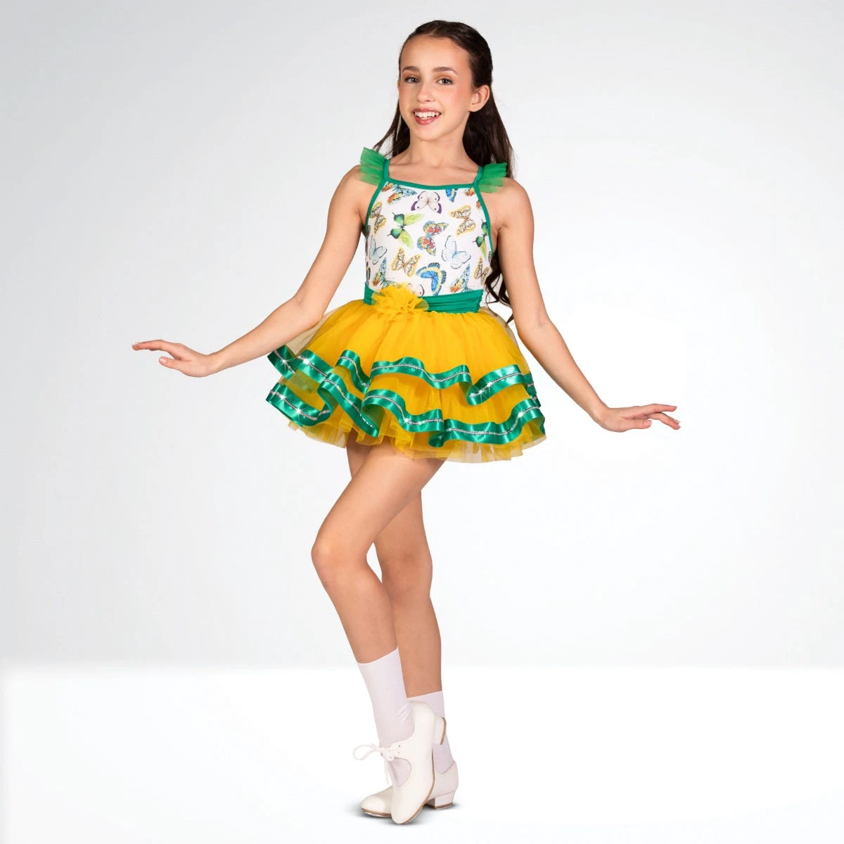 1st Position Robe Imprimée Papillon Avec Garniture De Ruban – Image 8