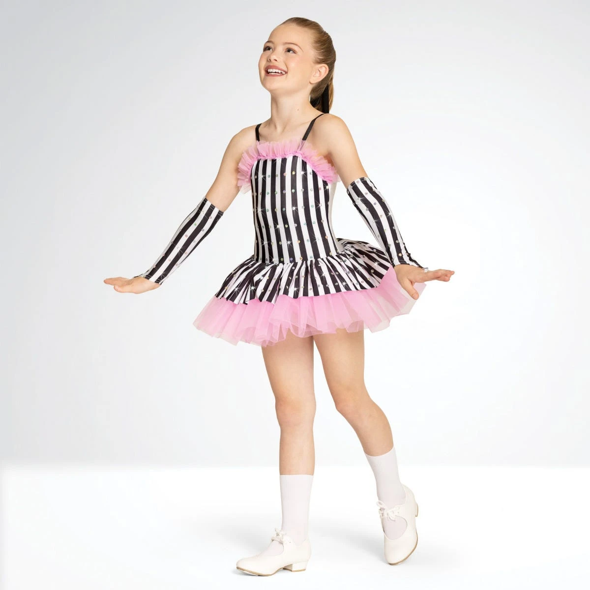 1st Position Robe De Danse Classique Rayée Avec Manches Séparées – Image 4