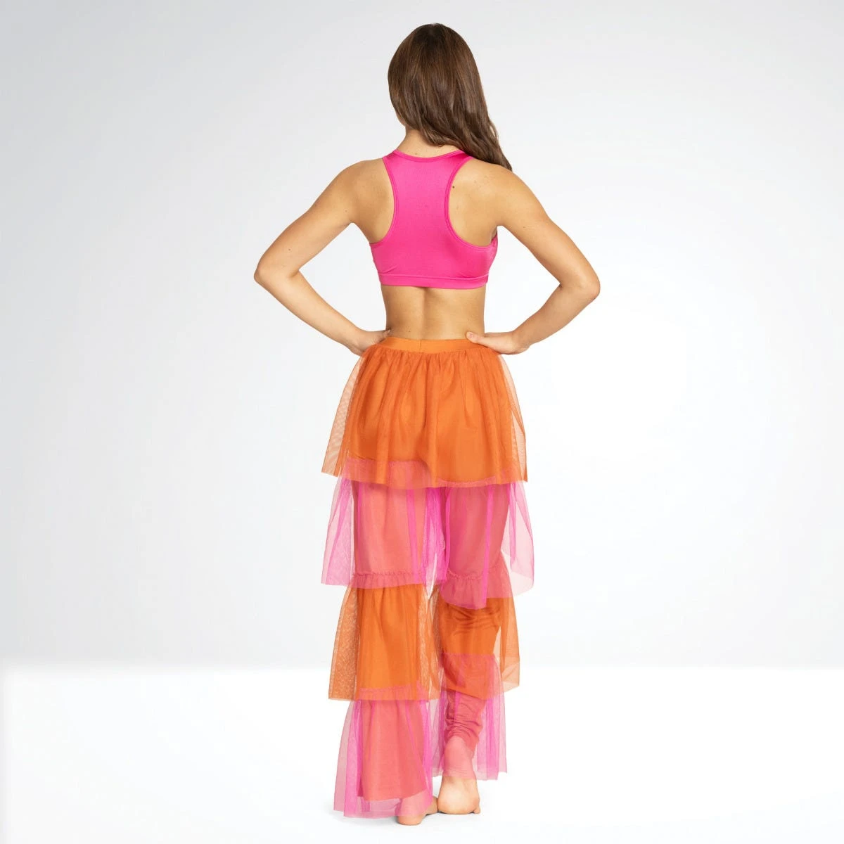 1st Position Crop Top Racerback Avec Pantalon En Maille Superposée – Image 2