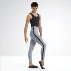 Intermezzo Leggings Homme Sans-Pieds à Rayures