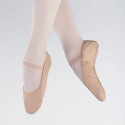 1st Position Premium Chaussons De Classique Flexible En Cuir Rose