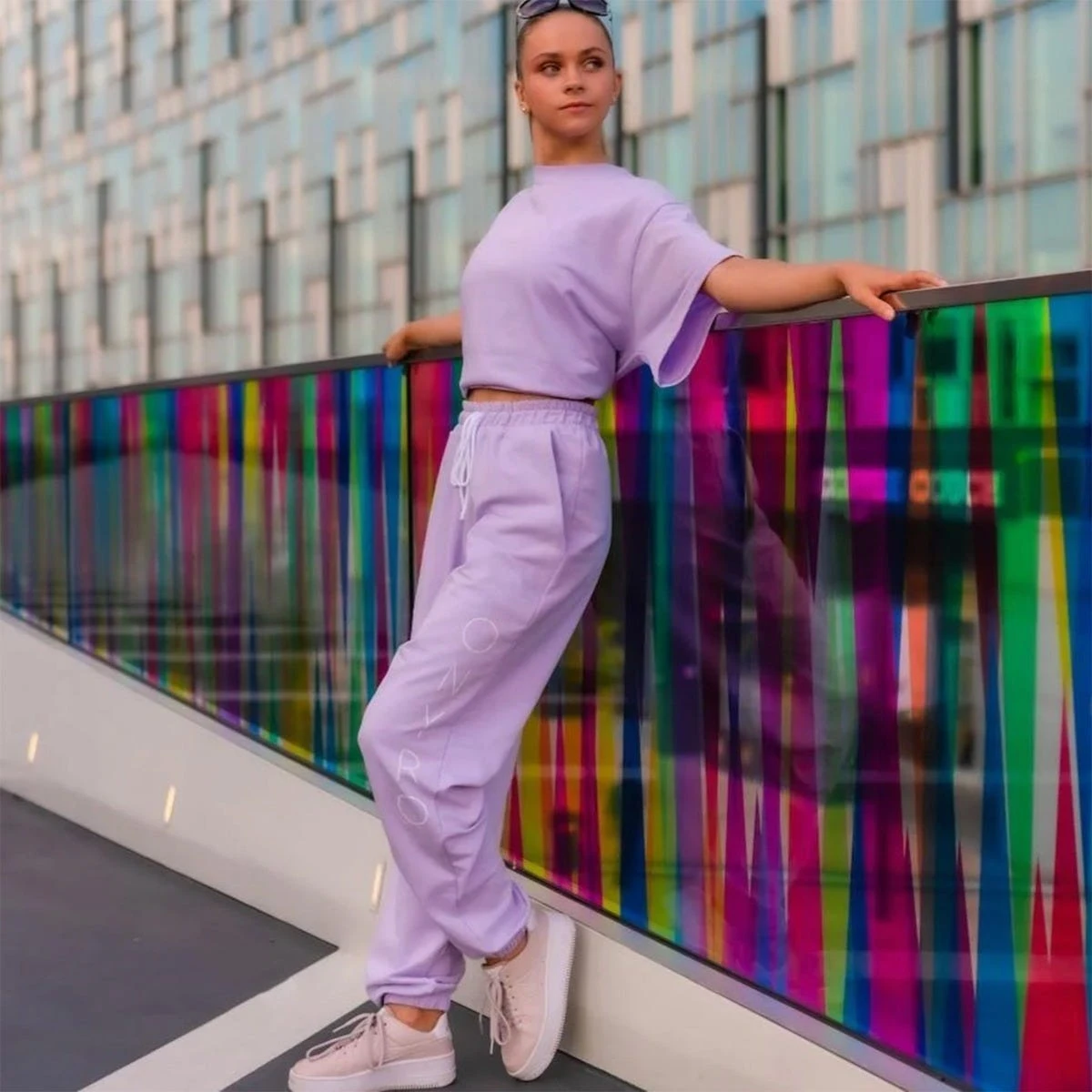 ONYRO Pantalon De Jogging Large Été Pastel – Image 10