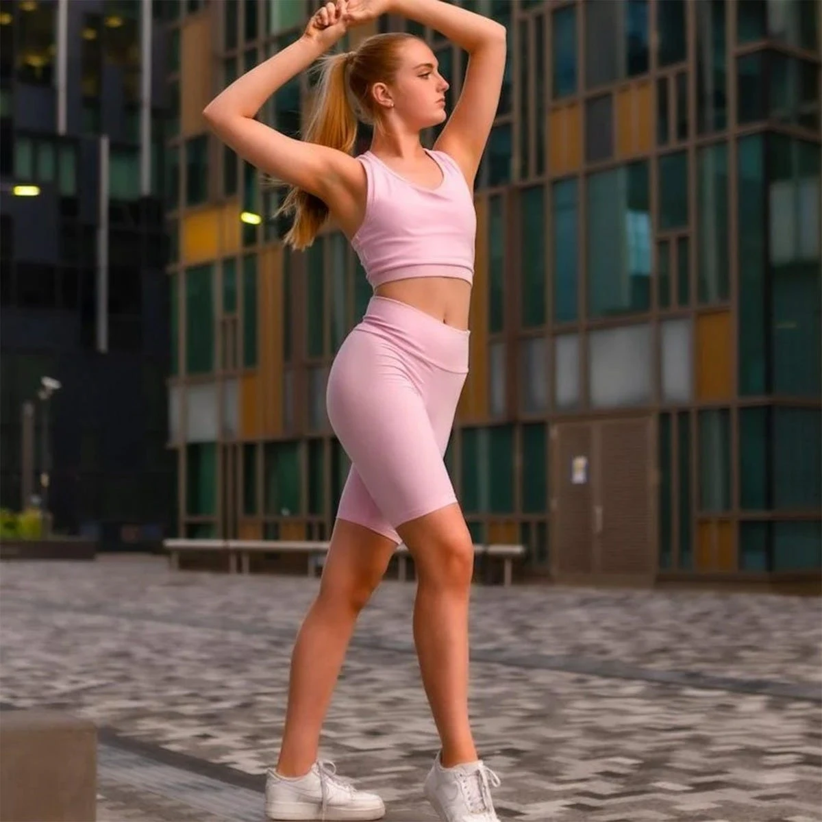 ONYRO Shorts Cyclistes Coton Bio Pastel – Image 4