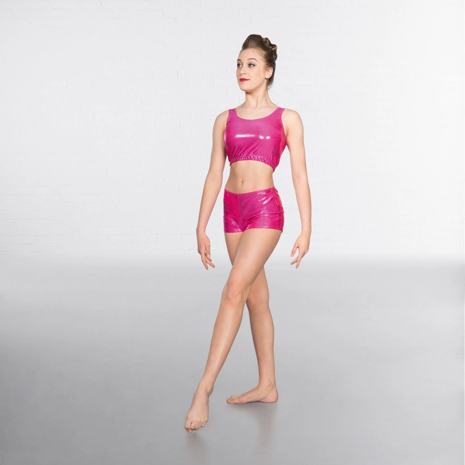 1st Position Mini Short Cerise Métallisé