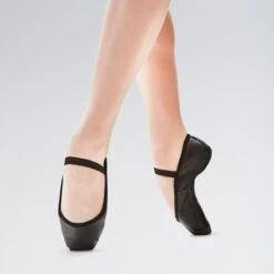 So Danca Premium Chaussons De Ballet à Semelles Pleine En Cuir Élastique