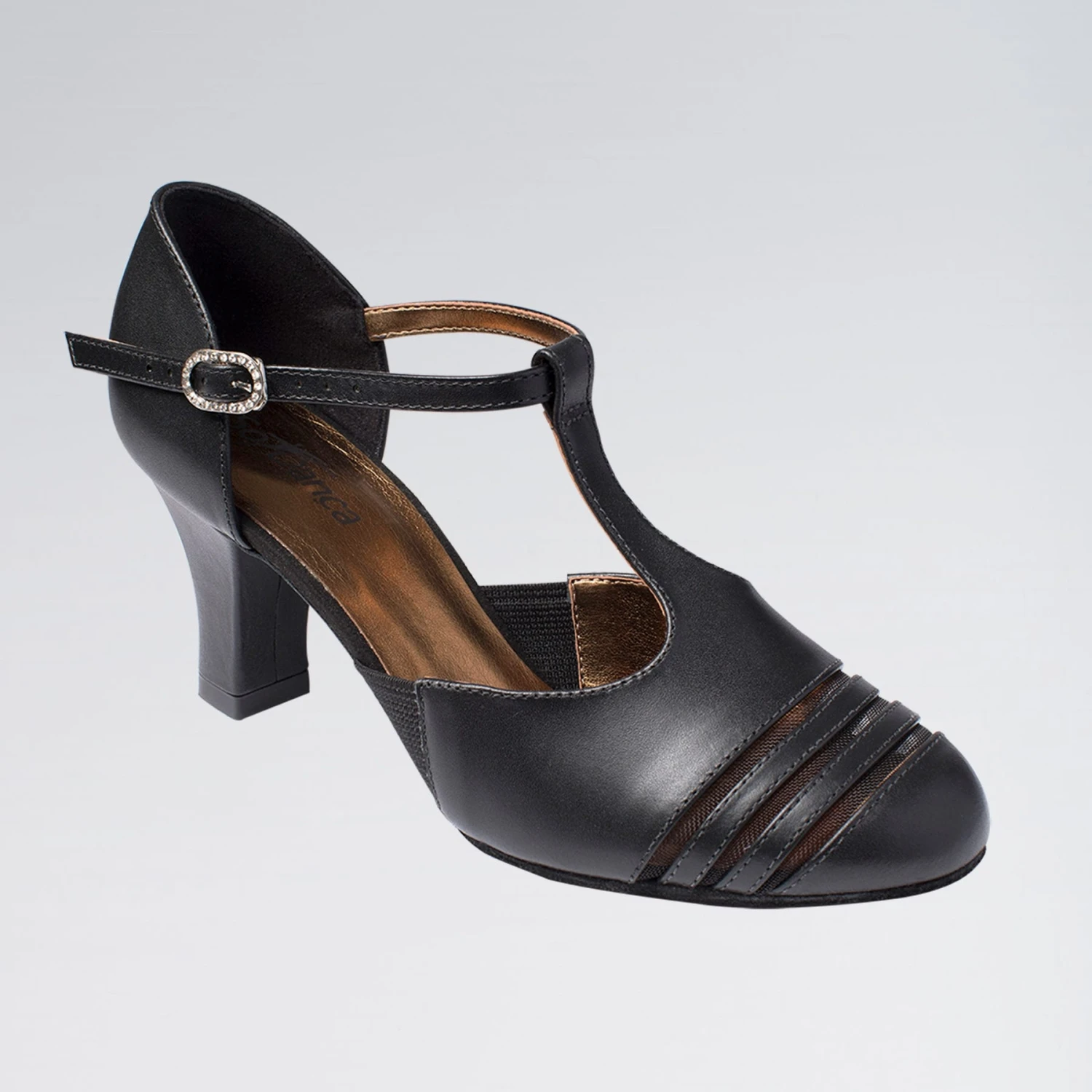 So Danca Chaussures De Salon Élégantes Goussets Élastiques Et Empiècement En Mèches